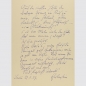 Eulenstein, Karl: Handschriftlicher Brief an den Maler Prof. Hans Orlowski 1957