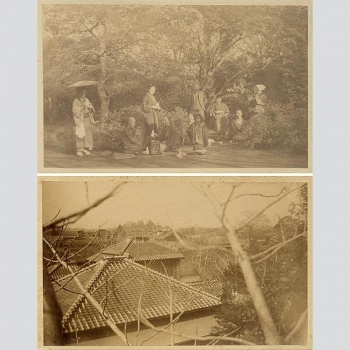 Sammlung Japan. Tempel, Landschaft und Einheimische, um 1880
