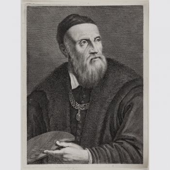 Tiziano Vecellio, ital. Maler - Gestochen von Pietro Antonio Pazzi