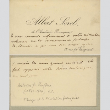 Sorel, Albert. Französischer Schriftsteller und Historiker