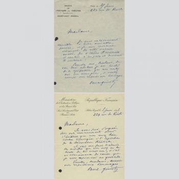 Paul Ginisty - Direktor Theater de L’Odeón - 4 Briefe