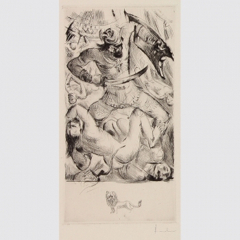 Heubner, Friedrich: Das Gemetzel. Radierung