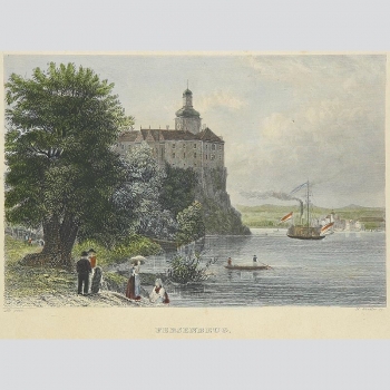 Persenbeug - Sehr schöne kolorierte Ansicht um 1850