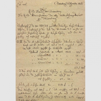 Clarus, Ernst Anton. Erster Dekan zu Bamberg, umfangr. Dokument 1828