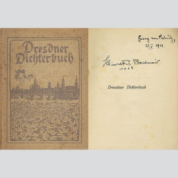 Dresdner Dichterbuch 1911, EA - Exempl. Heinrich F. S. Bachmair, signiert