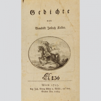 Benedikt Josef Koller - Gedichte - Wien, 1773 Erstausgabe