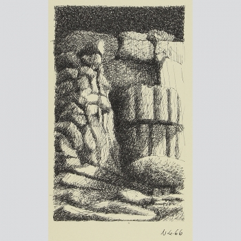 Grzegorzewski, Norfried: Steinformation, Federzeichnung