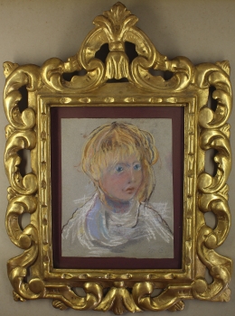 Mary Stevenson Cassatt: Mädchenportrait monogrammiert mit M. C.