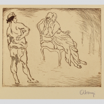 Abonyi, Erno: Die Begutachtung, freche Radierung