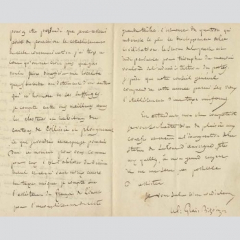 Glais-Bizoin, Alexandre - 3seitiger Brief