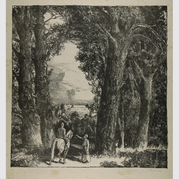 Bartl, Otto: Reiter am Waldausgang vor dem Dorf. 1939