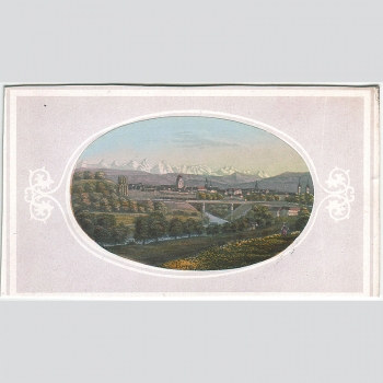 Dikenmann, Rudolf: Bern, herrliche hand-kolorierte Ansicht um 1865