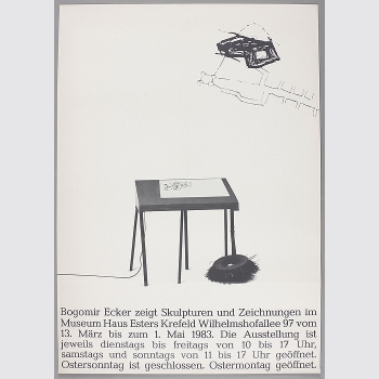 Ecker, Bogomir: Skulpturen und Zeichnungen. Ausstellung Krefeld 1983