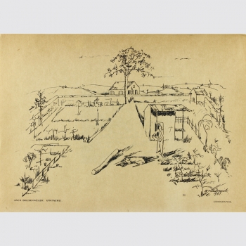 Bollschweiler, Friedrich: Gärtnerei. Lithographie von 1917.