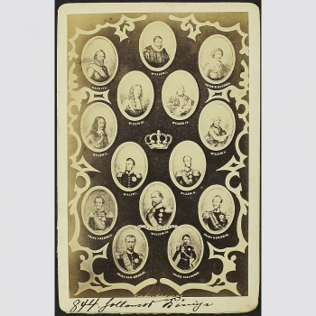 Persönlichkeien Prinzen und Könige im Oval. CDV um 1870.