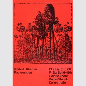 Dittberner, Martin: Radierungen. Ausstellungen Berlin 1968. Signiert