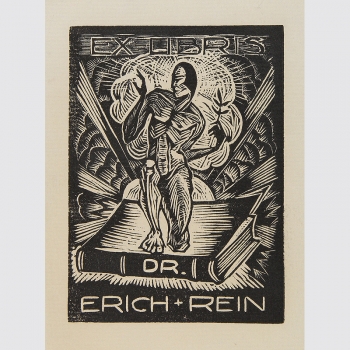 Expressionistisches Exlibris für Dr. Erich Rein