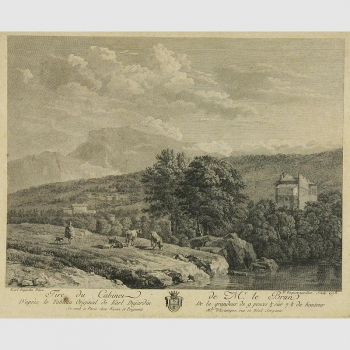 Dujardin, Karl: Gebirgslandschaft mit Kühen am Wasser, 1778