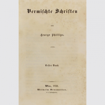 Phillips, George: Vermischte Schriften 1856