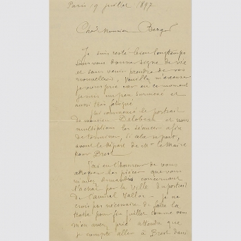 Gibault, Pierre Ferdinand: Zwei Briefe 1897