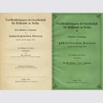 Gesellschaft für Heilkunde in Berlin - Konvolut 1879
