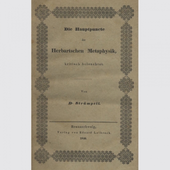 Die Hauptpuncte der Herbartschen Metaphysik - Original