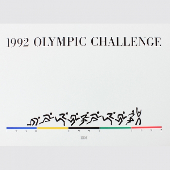 IBM. Olympic Challenge 1992. Seltenes Originalplakat