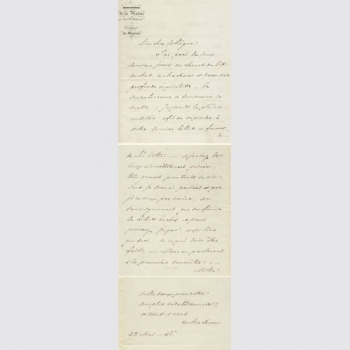 Baron Ange René Armand de Mackau – 2 Briefe 1845
