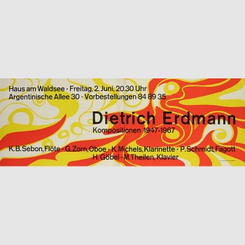 Erdmann, Dietrich. 60er Jahre Kultplakat PUR - 1967