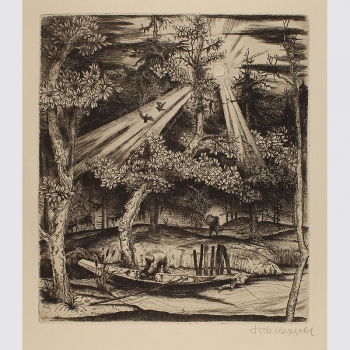 Renner, Franz Karl: Anlegestelle im Waldstück