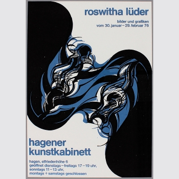 Lüder, Roswitha: Ausstellung Hagener Kunstkabinett 1976, Holzschnitt