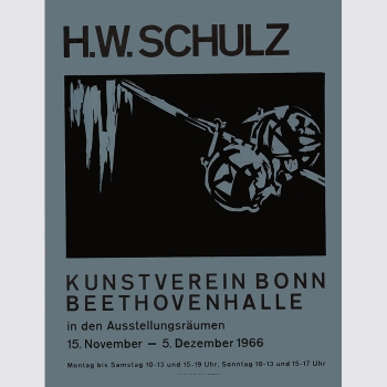 Schulz, Hans Wolfgang: Ausstellungsplakat Kunsverein Bonn.