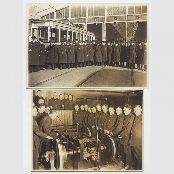 Zwei historische Originalphotos - Straßenbahn in den 20er Jahren