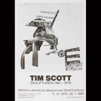 Scott, Tim: Ausstellungsplakat Wilhelm-Lehmbruck-Museum Duisburg 1980.