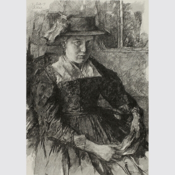 Leibl, Wilhelm: Lesende Bäuerin, Aibling 1891.