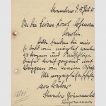 Friedrich von Bülow - Brief, signiert 1935