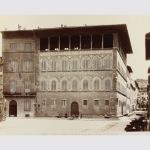 Alinari: Firenze. Piazza S. Spirito, Palazzo Guadagni, um 1880