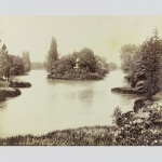 Le Bois de Boulogne, Le Grand Lac. Paris um 1880, Photo E.H. Edit.