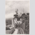 Südliche Ansicht des Schlosses Pelesch, Radierung 1893