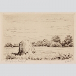 Rheinhessische Landschaft. Originalradierung handsigniert