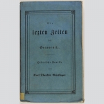 Carl Theodor Griesinger: Die letzten Zeiten der Grävenitz. EA 1839