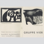 Gruppe Vier - Galerie Nierendorf 1975 mit 6 Original-Linolschnitten