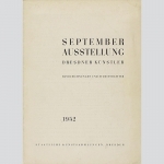 Dresdener Künstler. Handzeichnungen. Septemberausstellung 1952