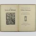 The love of woman Drawings from Andre Masson - Eagle Press 1946