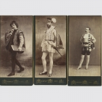 De Lavieter & Co., La Haye: Drei Kabinettfoto um 1885, Schauspieler