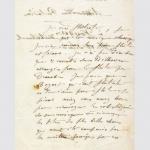 Pontavice, Arthur de. Zweiseitiger Brief, signiert.