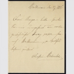 Therese Fürstin Hohenlohe - Originalbrief 1886