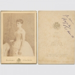 Dupont, Aimé: Kabinettfoto 1884, Sängerin sign. for ever Angela ’84