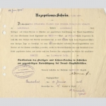 Rezeptionsschein Predigerverein in Schlesien 1915