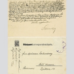 Professor Alexander Fraenkel (Chirurg) Hinterbühl, Karte 1920.